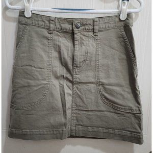 Patagonia Women’s Stand Up Short Skirt Cotton Denim Feel Button/Zip Close Size 4